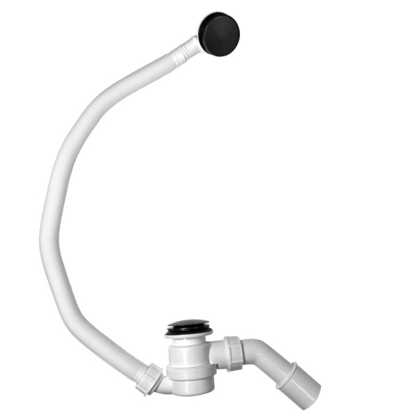 Сифон для ванны CALYPSO CS0837GMA, Click/Clack, G1 1/2"х40/50, с верхней прочисткой, оружейная сталь