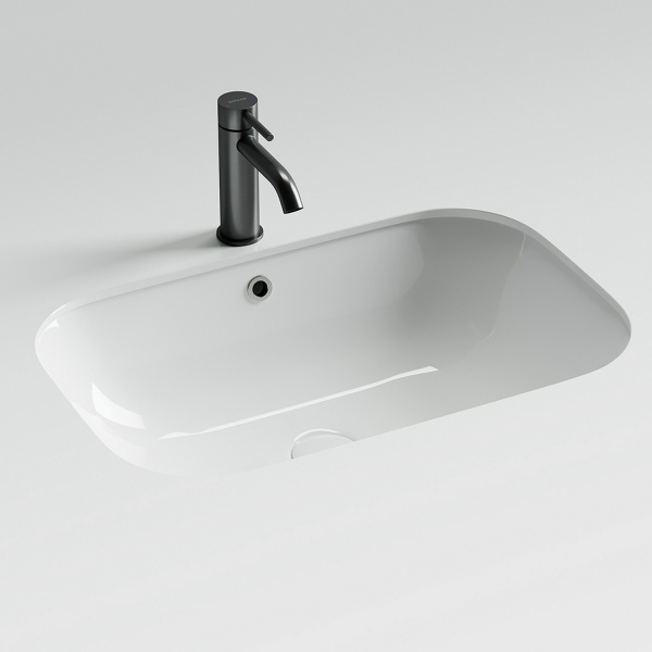 Раковина CERAMICA NOVA Era (Эра) 60, 510х405, прямоугольная, с переливом, встраиваемая снизу