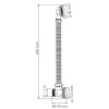 Сифон для ванны WASSERKRAFT A206-65, Click/Clack G1 1/2", золотой глянцевый