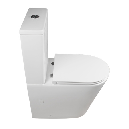 Унитаз напольный CALYPSO CS2149UQ-TKS, 38х60,5, безободковый, торнадо, с сиденьем микролифт