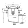 Сифон для душевого поддона RGW Velplex QYD-06 D60-G1 1/2"х40, с сухим затвором, хром глянцевый