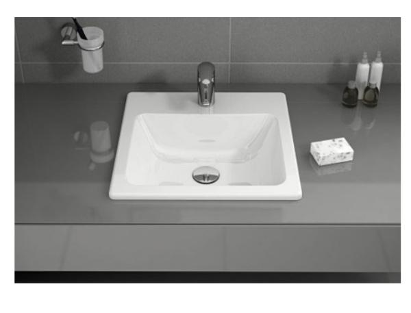 Раковина VITRA S20 450х450, квадратная, без перелива