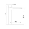 Смеситель для умывальника высокий GROSS AQUA Flat 6230520C 