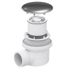 Сифон для душевого поддона RGW Velplex QYD-06 D60-G1 1/2"х40, с сухим затвором, хром глянцевый