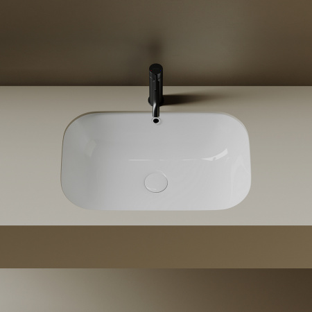 Раковина CERAMICA NOVA Era (Эра) 60, 510х405, прямоугольная, с переливом, встраиваемая снизу