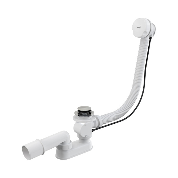 Сифон для ванны ALCAPLAST A51B-80, G1 1/2"х40/50, белый глянцевый