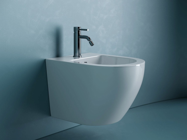 Биде подвесное CERAMICA NOVA Uno (Уно), 36х49, отверстие для смесителя по центру