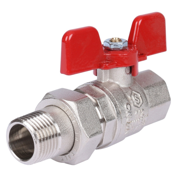 Кран шар. STOUT с американкой Ду 15 (EPDM)