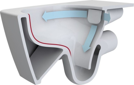 Унитаз подвесной VITRA Sento, 36,5х54, безободковый, белый (7748B003-0075)
