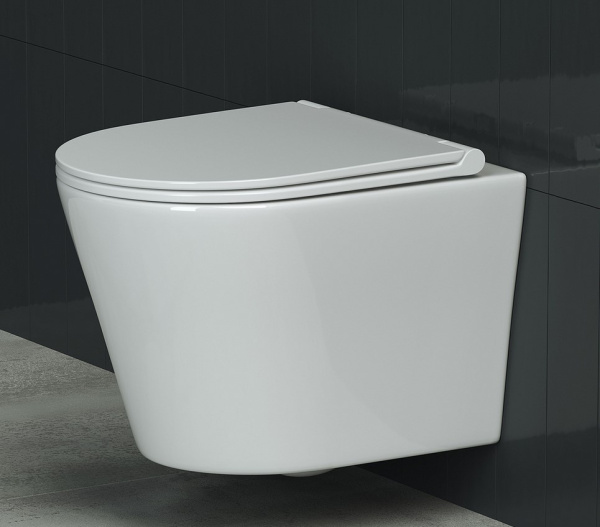 Унитаз подвесной CERAMICA NOVA Forma (Форма), 37х48, безободковый, с сиденьем микролифт