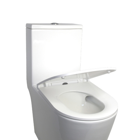 Унитаз напольный CALYPSO CS4851UQ-TK(OK), 35х65, безободковый, торнадо, с сиденьем микролифт