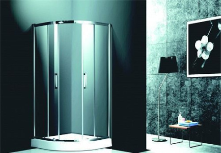Душевой уголок TICINO Ovale 900х900х1900 четверь круга, прозрачное