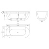 Акриловая ванна BELBAGNO BB70-1700-800, 1700x800x600