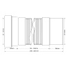Гофра для унитаза McALPINE MRWC-F23P, 230-440мм, 97/107х110мм