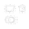 Унитаз подвесной BELBAGNO Unique BB007CH-TOR/SC, 36х53,5, безободковый, торнадо, микролифт, белый