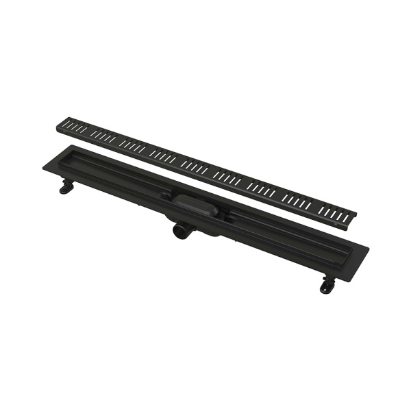 Водоотводящий желоб ALCAPLAST APZ10BLACK-750M, с решеткой, черный матовый