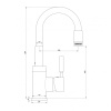 Смеситель для кухни GROSS AQUA ColorFlex 3241508W с гибким изливом, белый