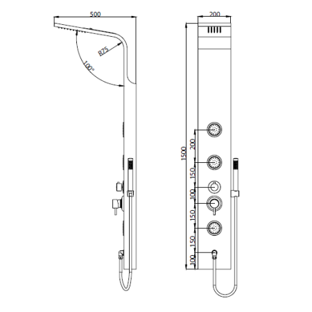 Душевая панель RGW Shower Panels SP-04 B 