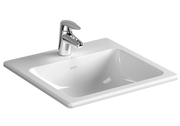 Раковина VITRA S20 (С20), 550х450, прямоугольная, с переливом, встраиваемая сверху