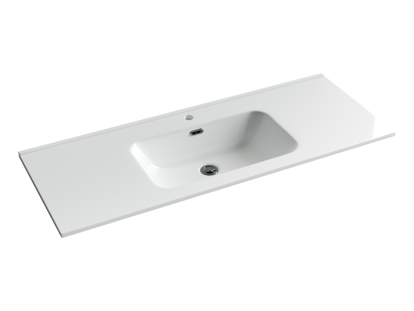 Раковина накладная CERAMICA NOVA Element (Элемент) 120, прямоугольная, с переливом