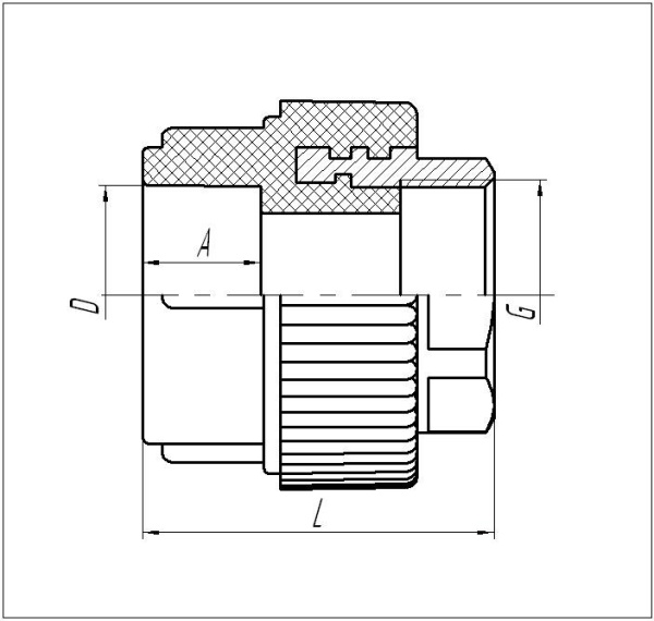 Муфта комбинир. ПП D25-1/2"ВР AntiFire