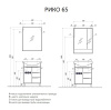 Зеркало АКВАТОН Рико 65, белый