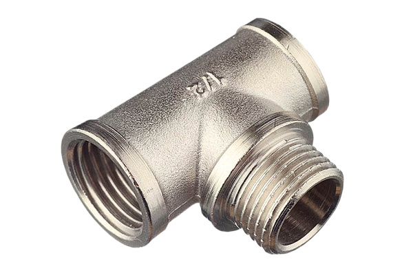 Тройник (никель) 1/2" ВР-НР-ВР (Китай)